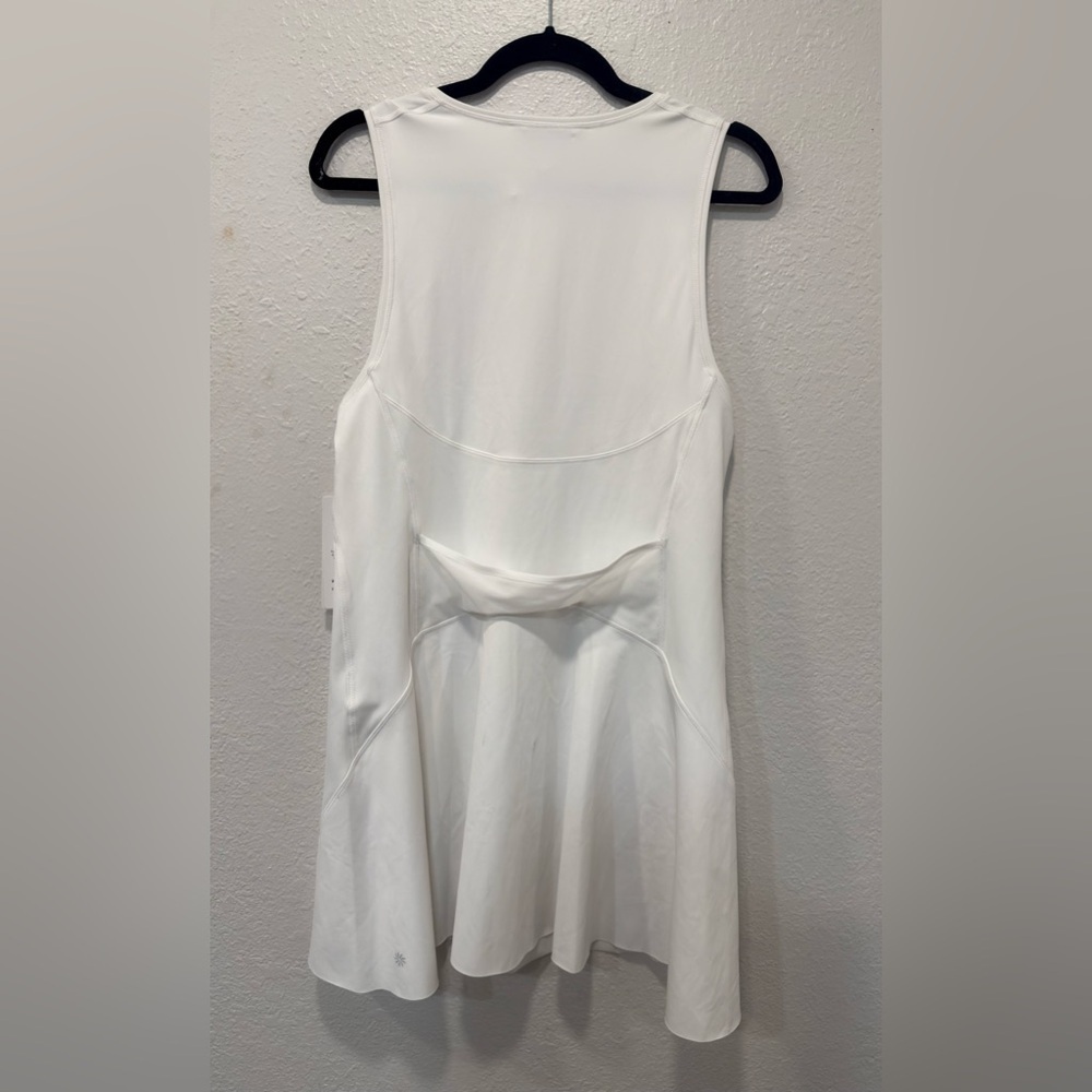 Athleta Ace Tennis Dress Womens White 1/4 Zip Sleeveless Athletic - Picture 2 of 7